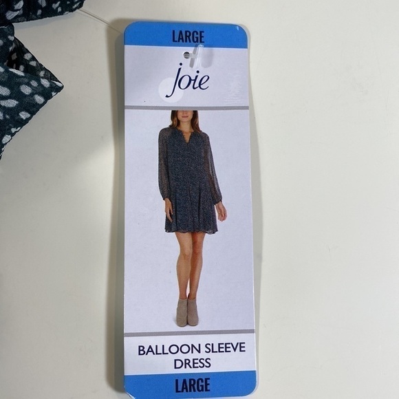 JOIE Ladies Artic Animal Spot Balloon Sleeve Dress Green Size Large‎ - Picture 12 of 15